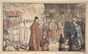 La processione del Corpus Domini a Nantes da Auguste Lepere