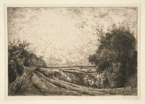 La strada di La Houssoye (Crevecoeur-le-Grand) da Auguste Lepere