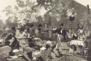 Le Cabaret du Coq de Bruyère au Bois de Meudon da Auguste Lepere