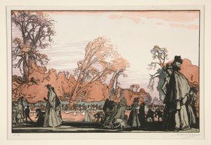 Le bassin des Tuileries da Auguste Lepere