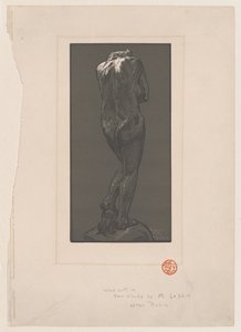 Statua nuda vista da dietro, ca. 1902 da Auguste Lepere