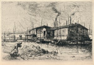 Vecchie barche da lavaggio a Grenelle da Auguste Louis Lepère