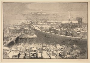 Parigi sotto la neve, vista dall