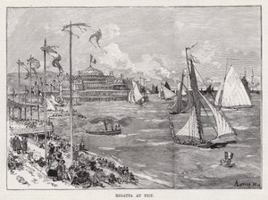 Regata a Nizza (incisione) da Auguste Lepere