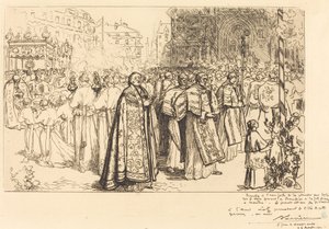 Ritorno della processione alla cattedrale di Nantes