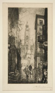 Rue de la Montagne Sainte-Geneviève, Parigi da Auguste Lepere