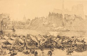 Il grande mercato delle mele Le grand marché aux pommes, 1891 da Auguste Lepere