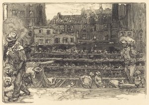 Scarico, Canal St. Martin, 1890 da Auguste Lepere