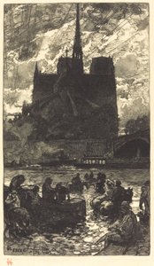 Abbeveratoio dietro Notre-Dame da Auguste Lepere