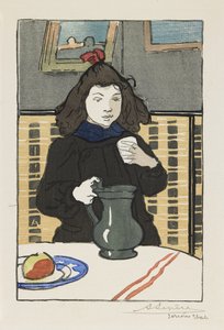 Giovane ragazza con una brocca, 1890 da Auguste Louis Lepère