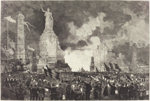 14 luglio. Illuminazione della Place de la République da Auguste Lepère after Henri Louis Scott