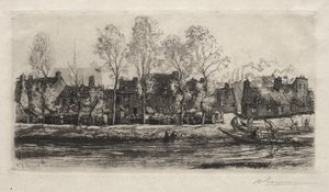 Amiens, le rive della Somme da Auguste Louis Lepère