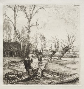 Au Marais Inondé: La Bergère da Auguste Louis Lepère