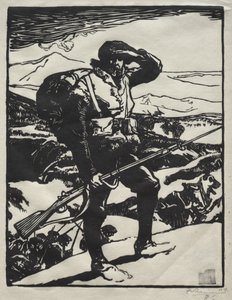 Chasseur Alpin che guarda la pianura del Reno da Auguste Louis Lepère