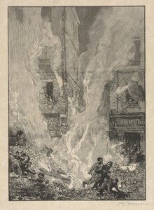 [Incendio in città] da Auguste Louis Lepère