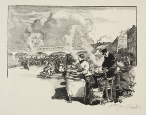 Imbarcadero delle barche-omnibus da Auguste Louis Lepère