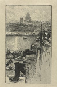 [Pescatori su un molo, Parigi] da Auguste Louis Lepère