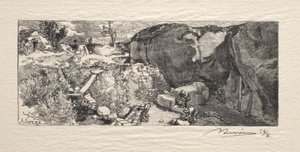 La cava di arenaria da Auguste Louis Lepère