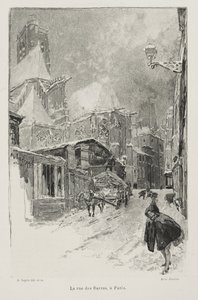 La Rue des Barres, Parigi da Auguste Louis Lepère