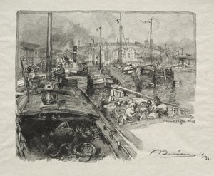 Il Bacino della Villette da Auguste Louis Lepère
