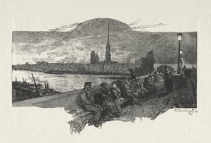 Rouen Illustrato: Il Ponte di Pietre da Auguste Louis Lepère