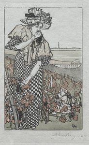 Almanacco di Parigi, 1897: Autunno da Auguste Louis Lepère