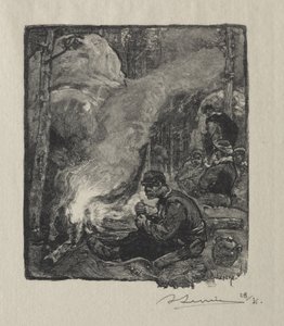 Pasto dei boscaioli da Auguste Louis Lepère