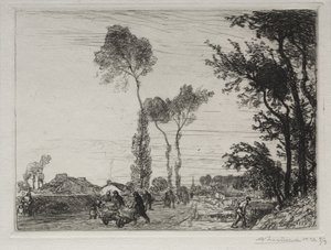 Ritorno dal mercato di St. Jean-de-Mont da Auguste Louis Lepère