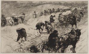 Battaglia di palle di neve: Quai aux Fleurs da Auguste Louis Lepère