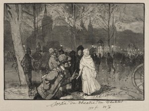 Uscita dal Teatro del Chatelet da Auguste Louis Lepère