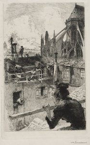 Sui tetti vicino a Notre Dame da Auguste Louis Lepère