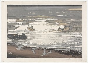 Le Onde che si Rompono, Marea di Settembre 1901 da Auguste Louis Lepère