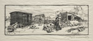 La rimessa delle carrozze (Le wagon-logement) da Auguste Louis Lepère
