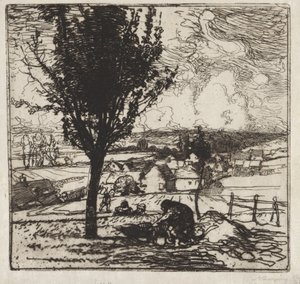Veduta di Jouy-le-Moutier da Auguste Louis Lepère