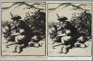 Alpini in agguato da Auguste Louis Lepère