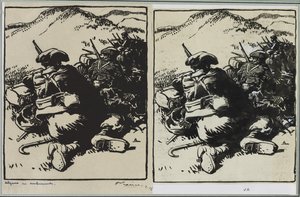 Alpini in agguato da Auguste Louis Lepère