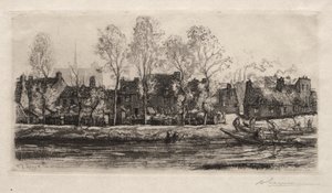 Amiens, le rive della Somme da Auguste Louis Lepère