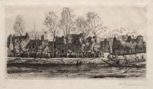 Amiens, le rive della Somme da Auguste Louis Lepère