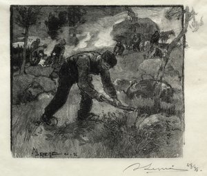 Arracheurs de bruyères, 1887 da Auguste Louis Lepère