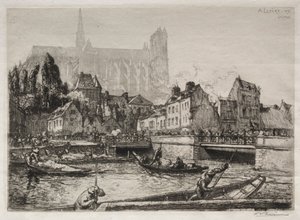 Arrivo delle Verdure-Amiens, 1907 da Auguste Louis Lepère