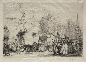 Alla fiera di St. Jean de Mont, 1906 da Auguste Louis Lepère