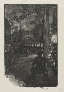 Boulevard Montmartre, Sera, 1890 da Auguste Louis Lepère