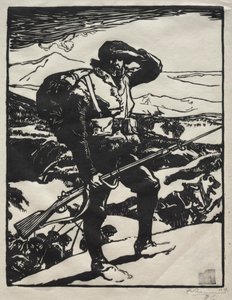 Chasseur Alpin che guarda la pianura del Reno da Auguste Louis Lepère