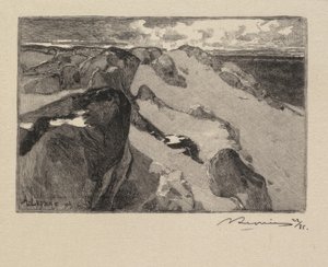 Foresta di Fontainebleau: Arbonne-Le Gros Sablon da Auguste Louis Lepère