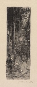Foresta di Fontainebleau: Abbattimento dei pini, 1890