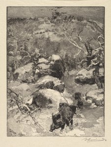 Foresta di Fontainebleau: Scogliera Cuvier-Châtillon, 18 da Auguste Louis Lepère
