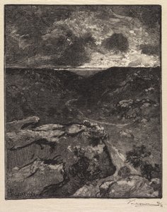 Foresta di Fontainebleau: Valle di Franchard (La Forêt de Fontainebleau: La Vallée de Franchard) da Auguste Louis Lepère