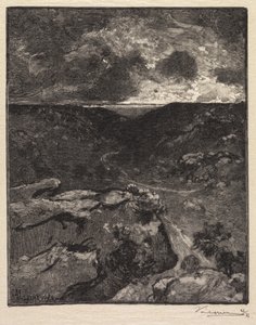 Foresta di Fontainebleau: Valle di Franchard, 1890 da Auguste Louis Lepère