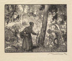 Foresta di Fontainebleau: Cercatori di funghi al Rocher Bernard