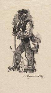 Foresta di Fontainebleau: Il mercante di serpenti, 1890 da Auguste Louis Lepère